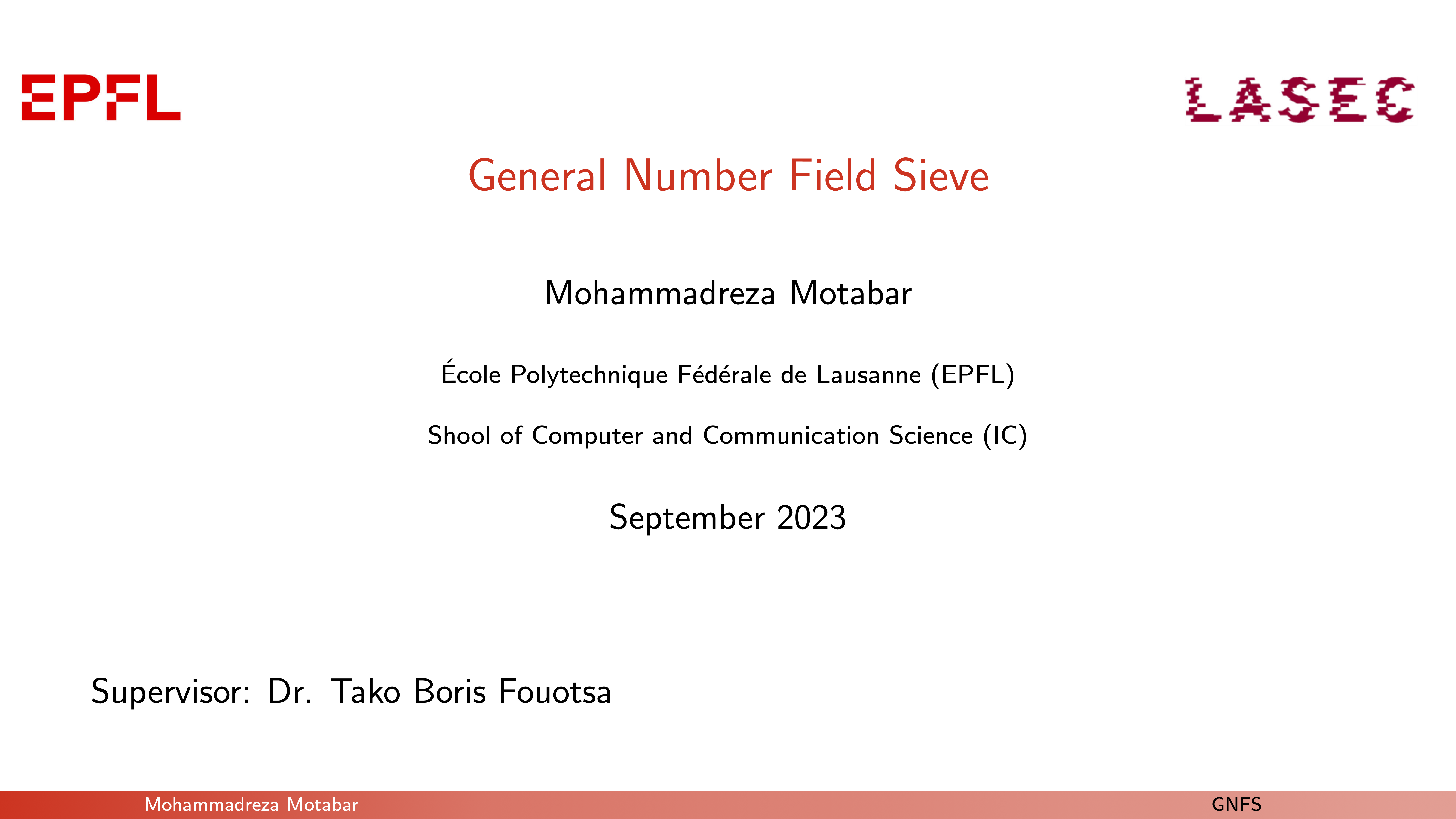 General Number Field Sieve
